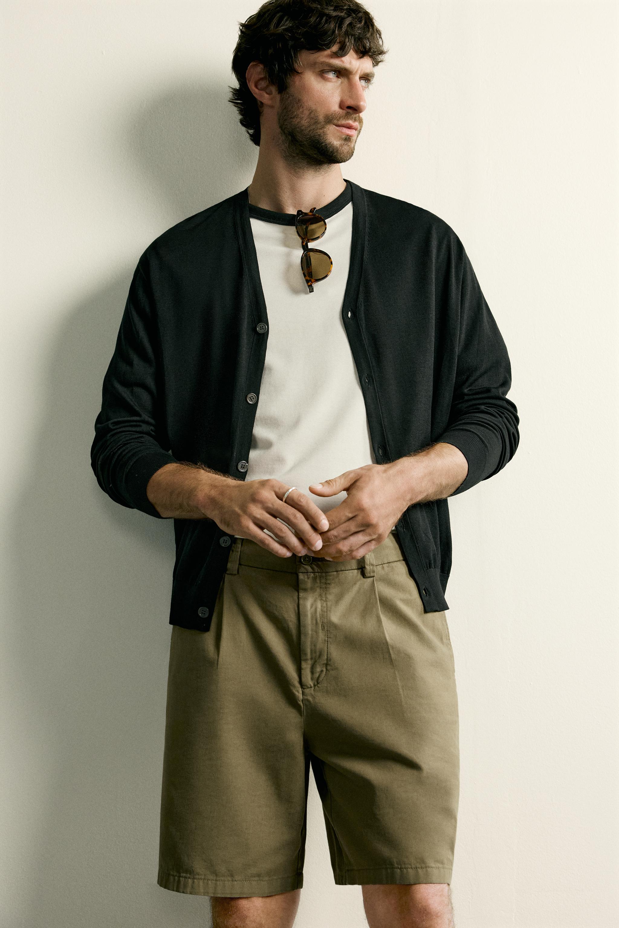 BERMUDA À PLIS REGULAR FIT